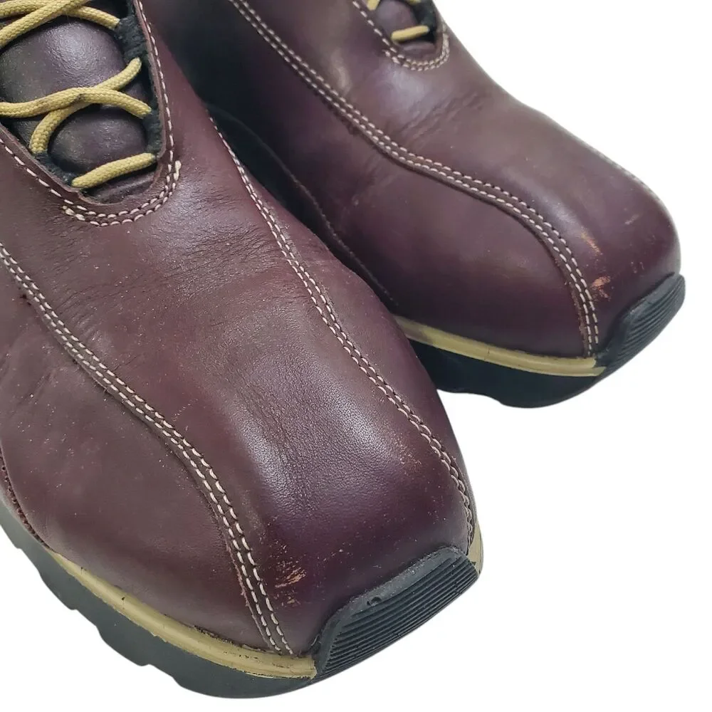 RIEKER Shoes Mens Size 40 Brown Leather Lace Up Casual Sneaker Oxford Preppy